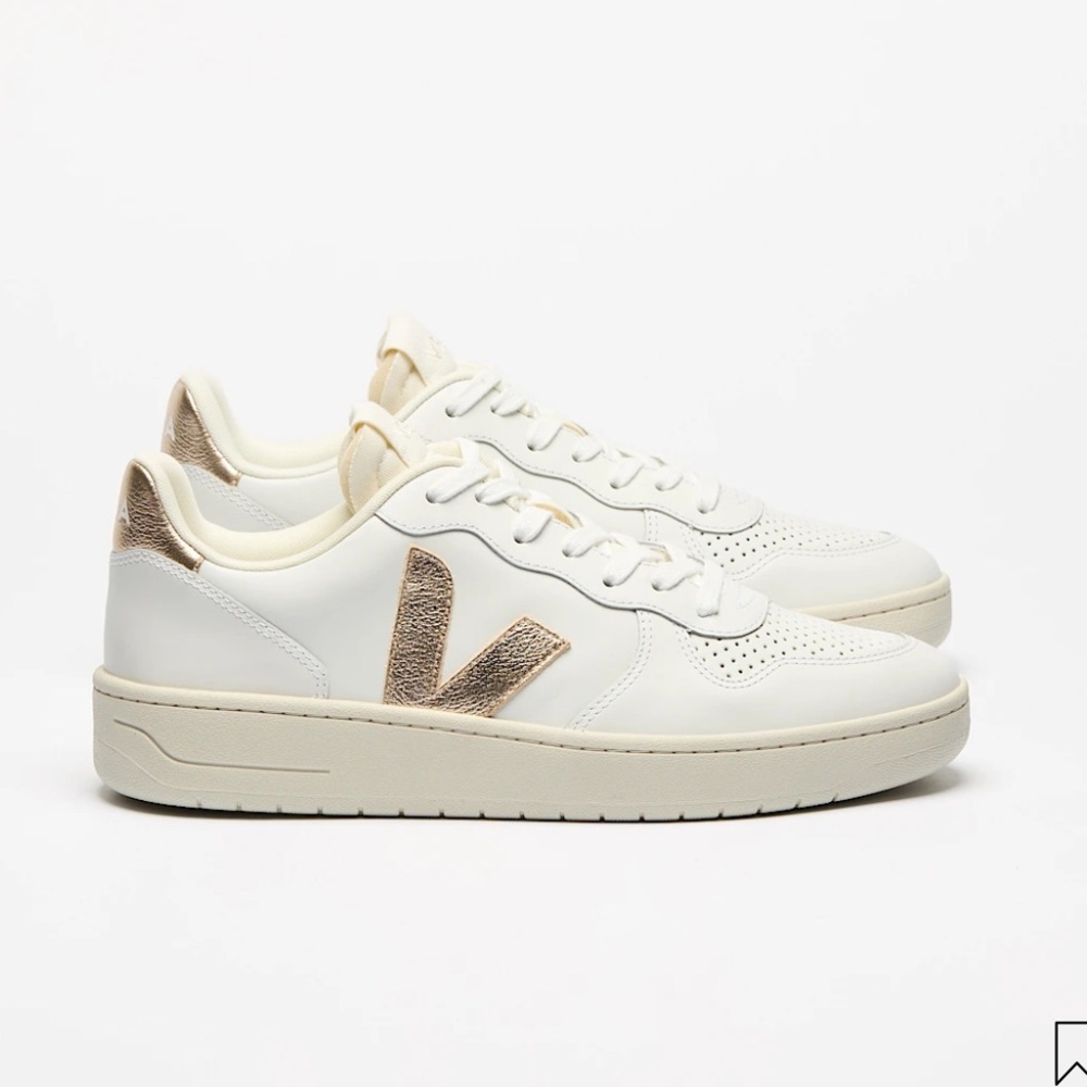 Veja V-10 Leather White Platine